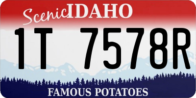 ID license plate 1T7578R