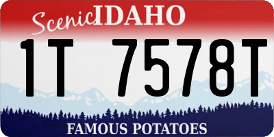 ID license plate 1T7578T