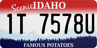 ID license plate 1T7578U