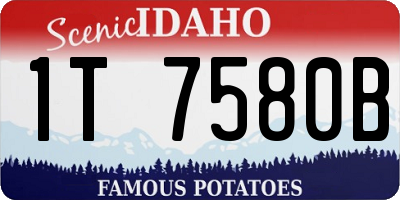 ID license plate 1T7580B