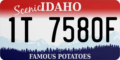 ID license plate 1T7580F