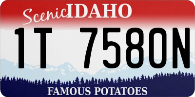 ID license plate 1T7580N