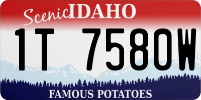 ID license plate 1T7580W