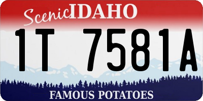 ID license plate 1T7581A