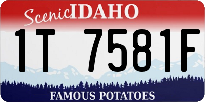ID license plate 1T7581F