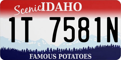 ID license plate 1T7581N