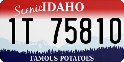 ID license plate 1T7581O