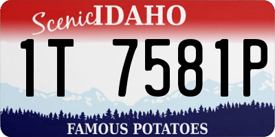 ID license plate 1T7581P