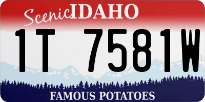 ID license plate 1T7581W
