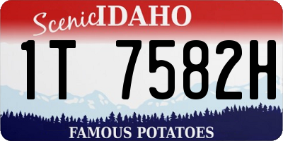 ID license plate 1T7582H