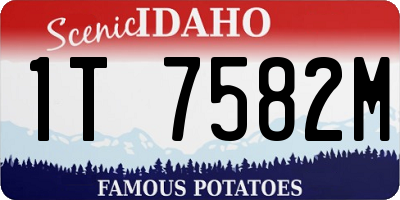 ID license plate 1T7582M