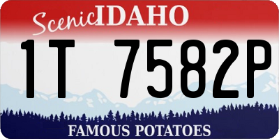 ID license plate 1T7582P