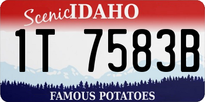ID license plate 1T7583B