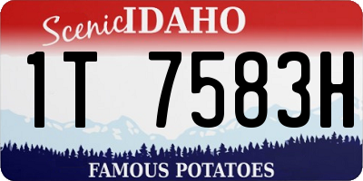ID license plate 1T7583H