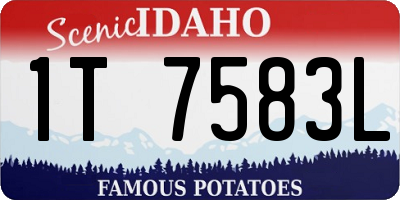 ID license plate 1T7583L