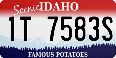 ID license plate 1T7583S