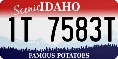 ID license plate 1T7583T