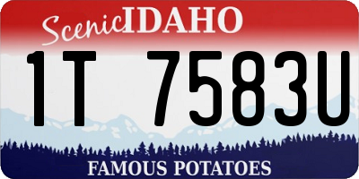 ID license plate 1T7583U