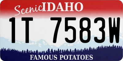 ID license plate 1T7583W