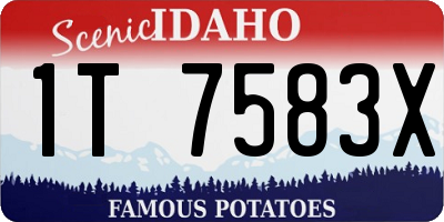ID license plate 1T7583X