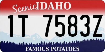 ID license plate 1T7583Z