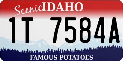 ID license plate 1T7584A