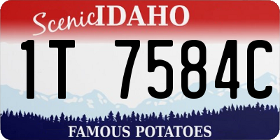ID license plate 1T7584C
