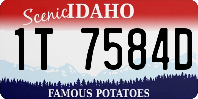 ID license plate 1T7584D