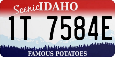 ID license plate 1T7584E