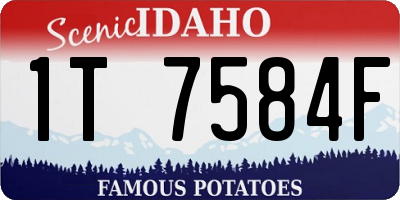 ID license plate 1T7584F