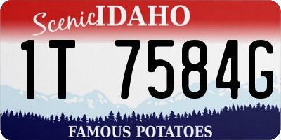 ID license plate 1T7584G