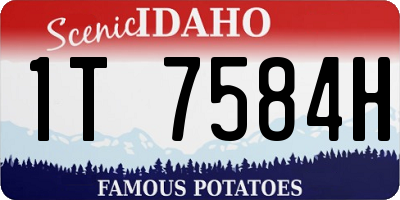 ID license plate 1T7584H
