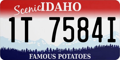 ID license plate 1T7584I