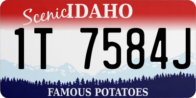 ID license plate 1T7584J
