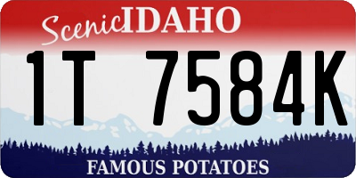 ID license plate 1T7584K
