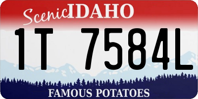 ID license plate 1T7584L