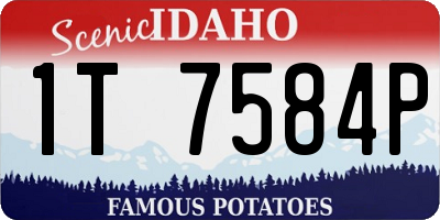 ID license plate 1T7584P
