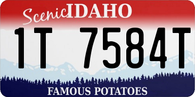 ID license plate 1T7584T