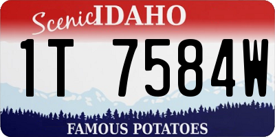 ID license plate 1T7584W