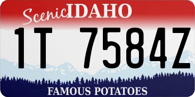 ID license plate 1T7584Z