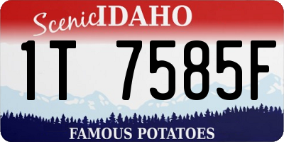ID license plate 1T7585F