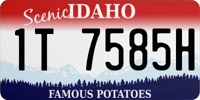 ID license plate 1T7585H