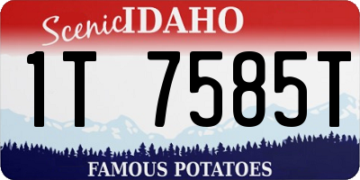 ID license plate 1T7585T