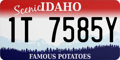 ID license plate 1T7585Y