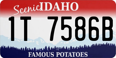 ID license plate 1T7586B