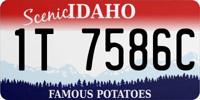 ID license plate 1T7586C