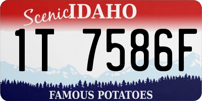 ID license plate 1T7586F