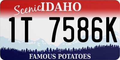 ID license plate 1T7586K