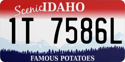 ID license plate 1T7586L