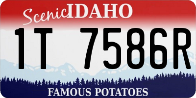 ID license plate 1T7586R